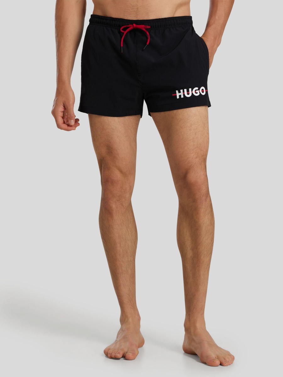 Manner Hugo Sportswear Badehosen | Badehose Mit Logo Schwarz