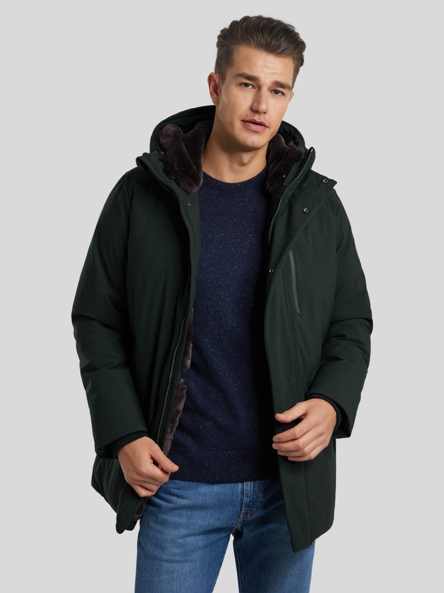 Manner Save the Duck Jacken | Jacke Mit Kunstfell Dunkelgrun