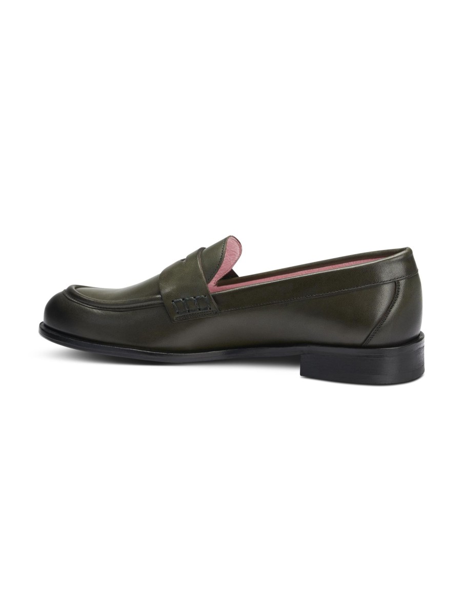 Frauen Castellano Halbschuhe | Loafer Dunkelgrun