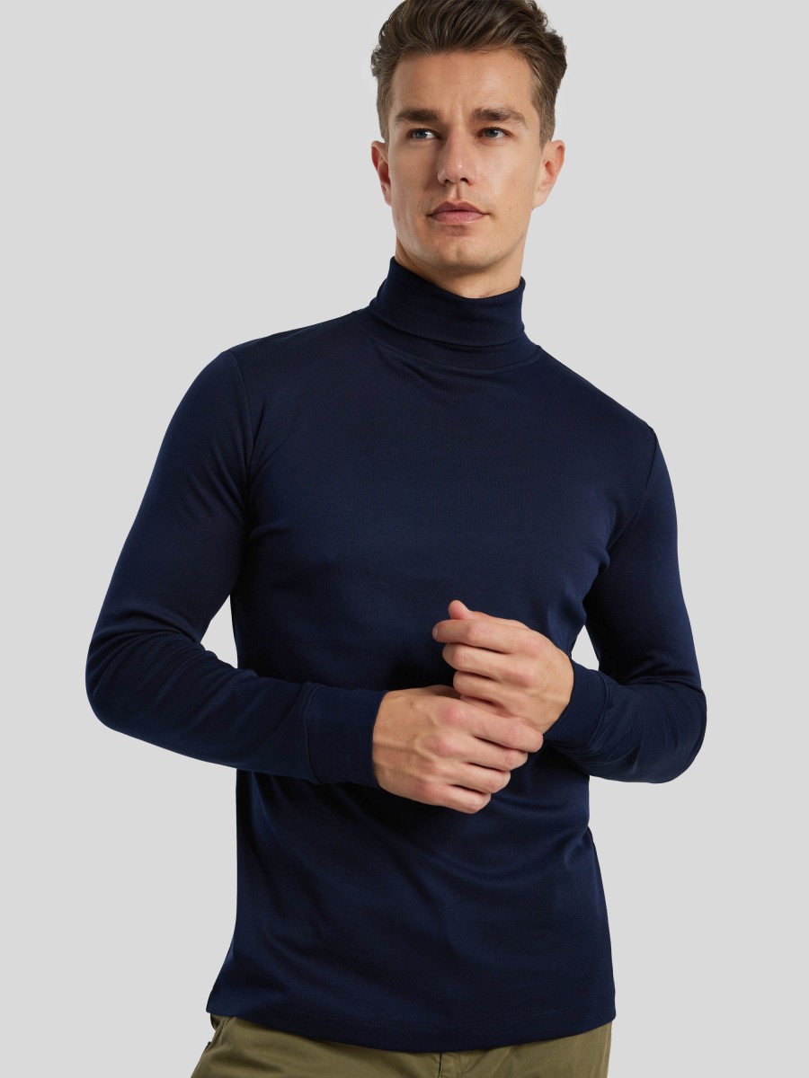 Manner Paul T-Shirts & Shirts | Rollkragenpullover Marine