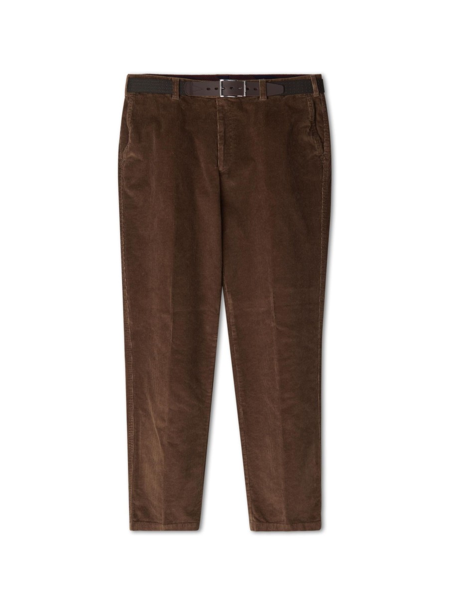 Manner Mens Grosse Grossen | Cordhose Mit Gurtel Madrid Taupe