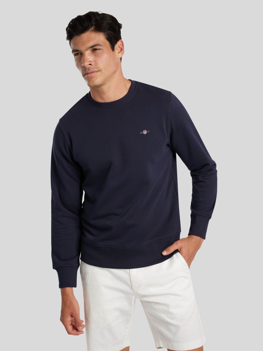 Manner Gant Hoodies & Sweatshirts | Sweatshirt Marine