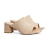 Frauen Anonymous Copenhagen Sandalen & Sandaletten | Mules Mit Blockabsatz Taupe