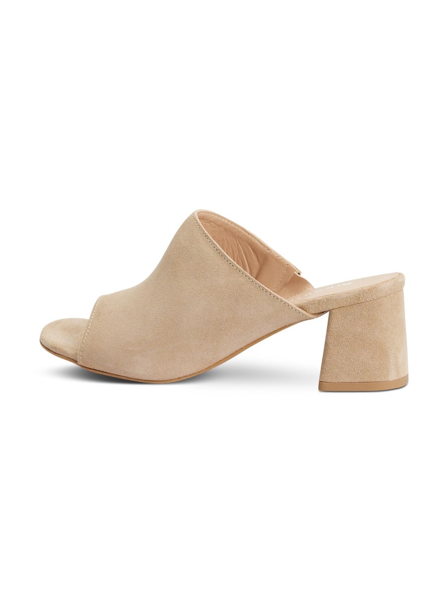 Frauen Anonymous Copenhagen Sandalen & Sandaletten | Mules Mit Blockabsatz Taupe