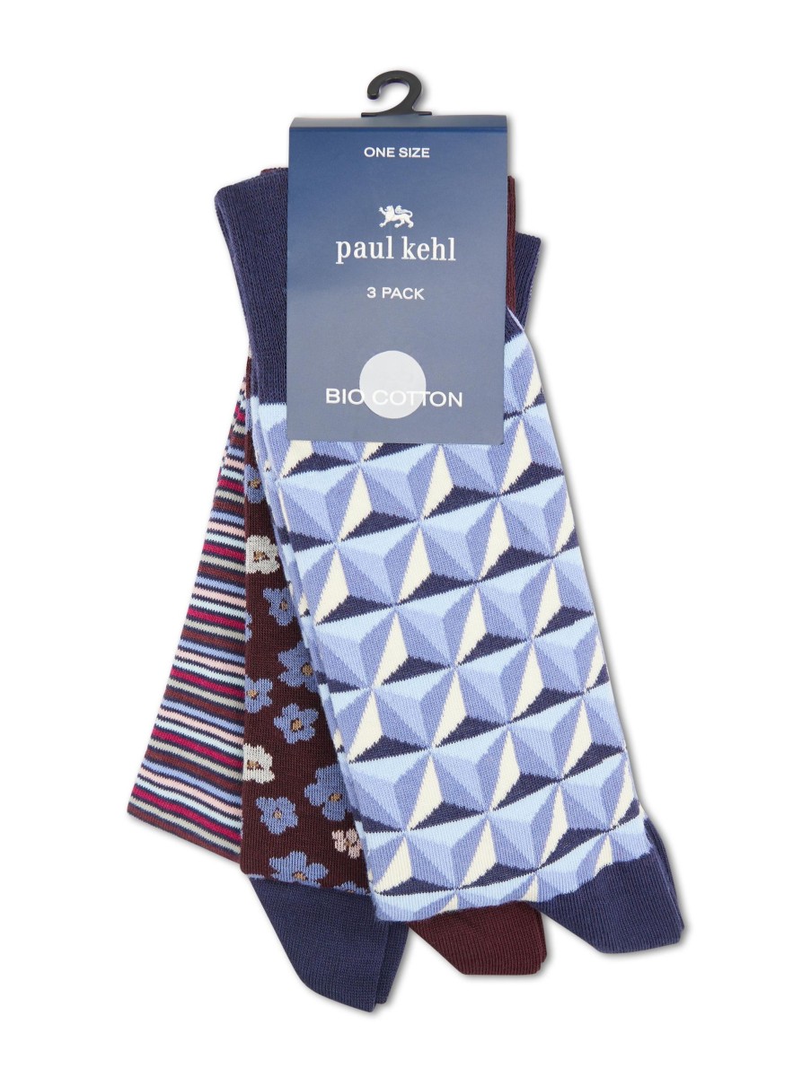 Manner Paul Kehl Wasche & Loungewear | Socken Im 3Er Pack Lila