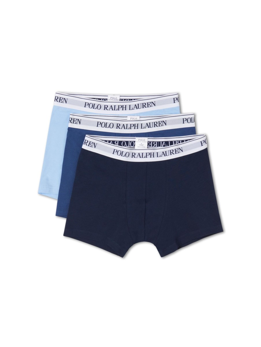 Manner Polo Ralph Lauren Men Wasche & Loungewear | Boxershorts 3Er Set Mittelblau