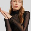 Frauen Monari T-Shirts & Shirts | Transparentes Shirt Schwarz