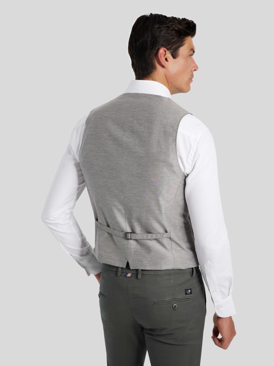 Manner Paul Kehl Gilets & Westen | Gilet Im Custom Fit Mittelblau