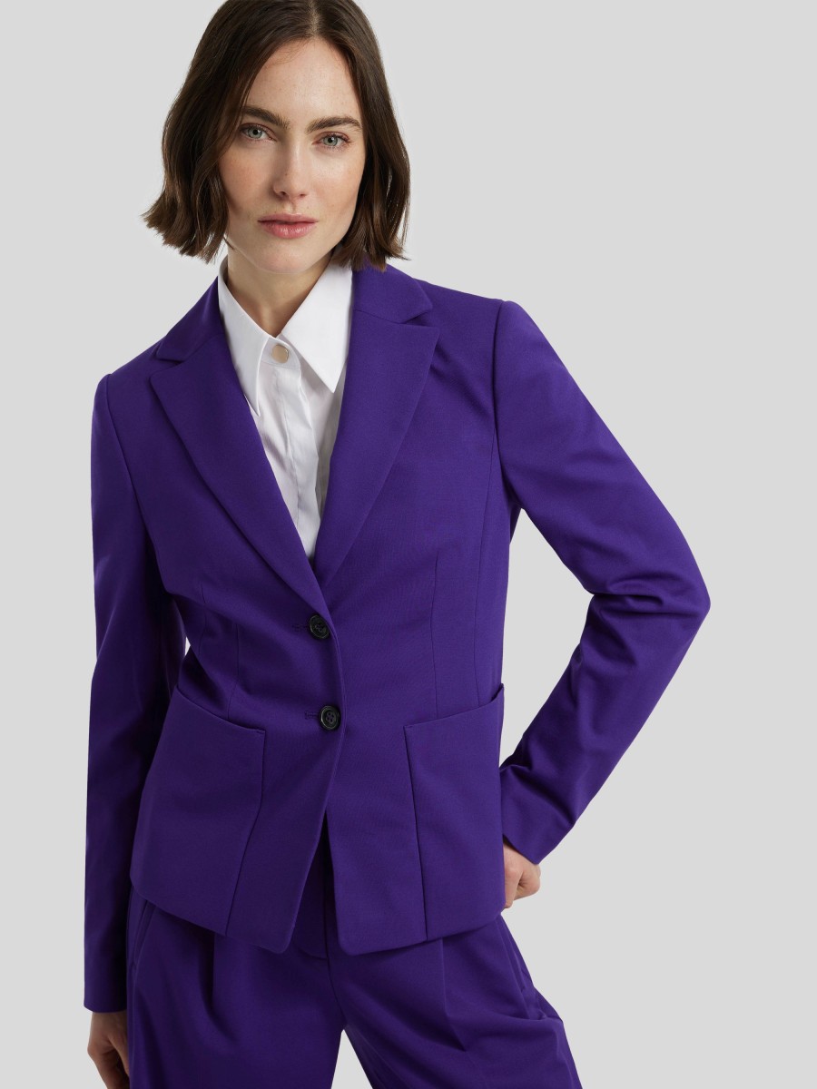 Frauen Luisa Cerano Blazer | Blazer Aus Punto-Milano Dunkelviol