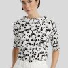 Frauen Marc Cain T-Shirts & Shirts | Shirt Mit Elefanten-Print Weiss