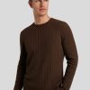 Manner Burger Pullover & Strickjacken | Zopfstrickpullover Braun