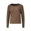 Frauen Comma Pullover & Strick | Pullover Aus Feinstrick Hellbraun