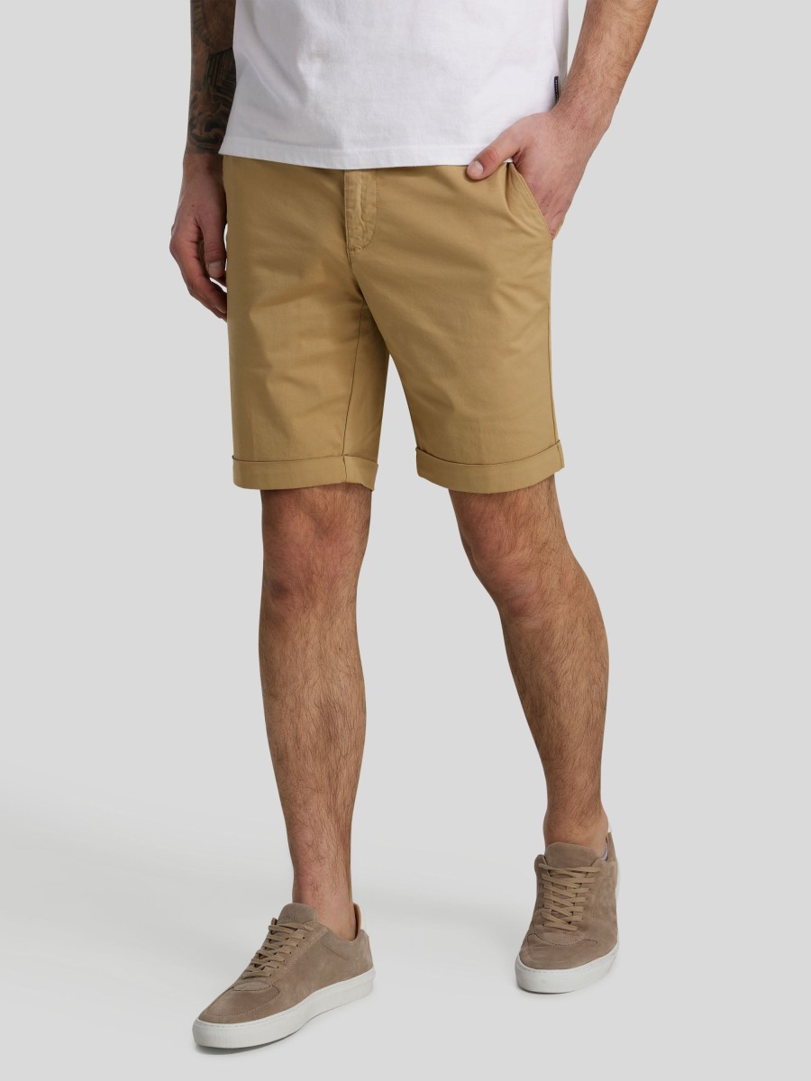 Manner Alberto Shorts | Bermudas Im Slim Fit Rob Beige