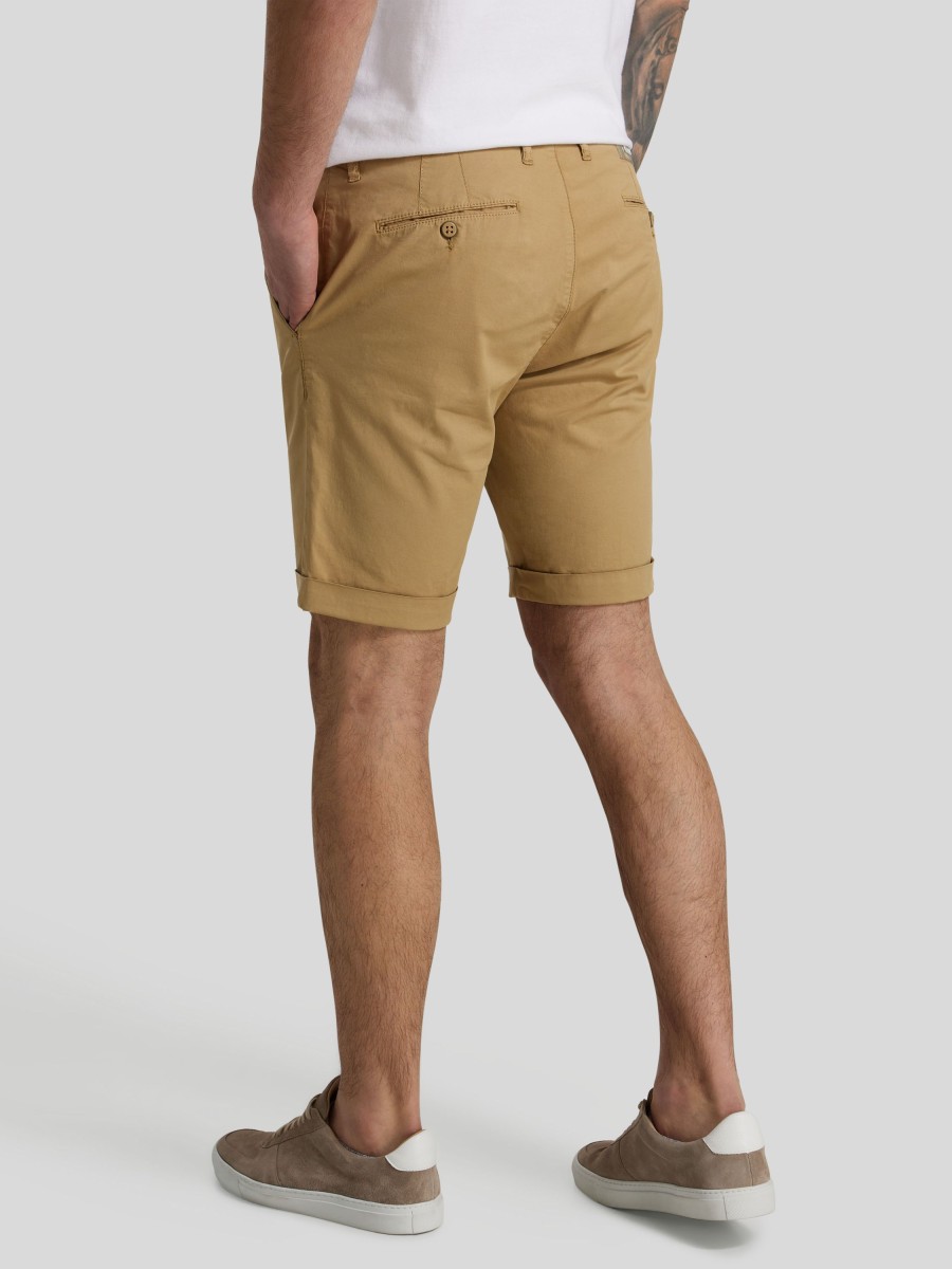 Manner Alberto Shorts | Bermudas Im Slim Fit Rob Beige