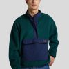 Manner Levi Hoodies & Sweatshirts | Troyer Mit Bauchtasche Dunkelgrun