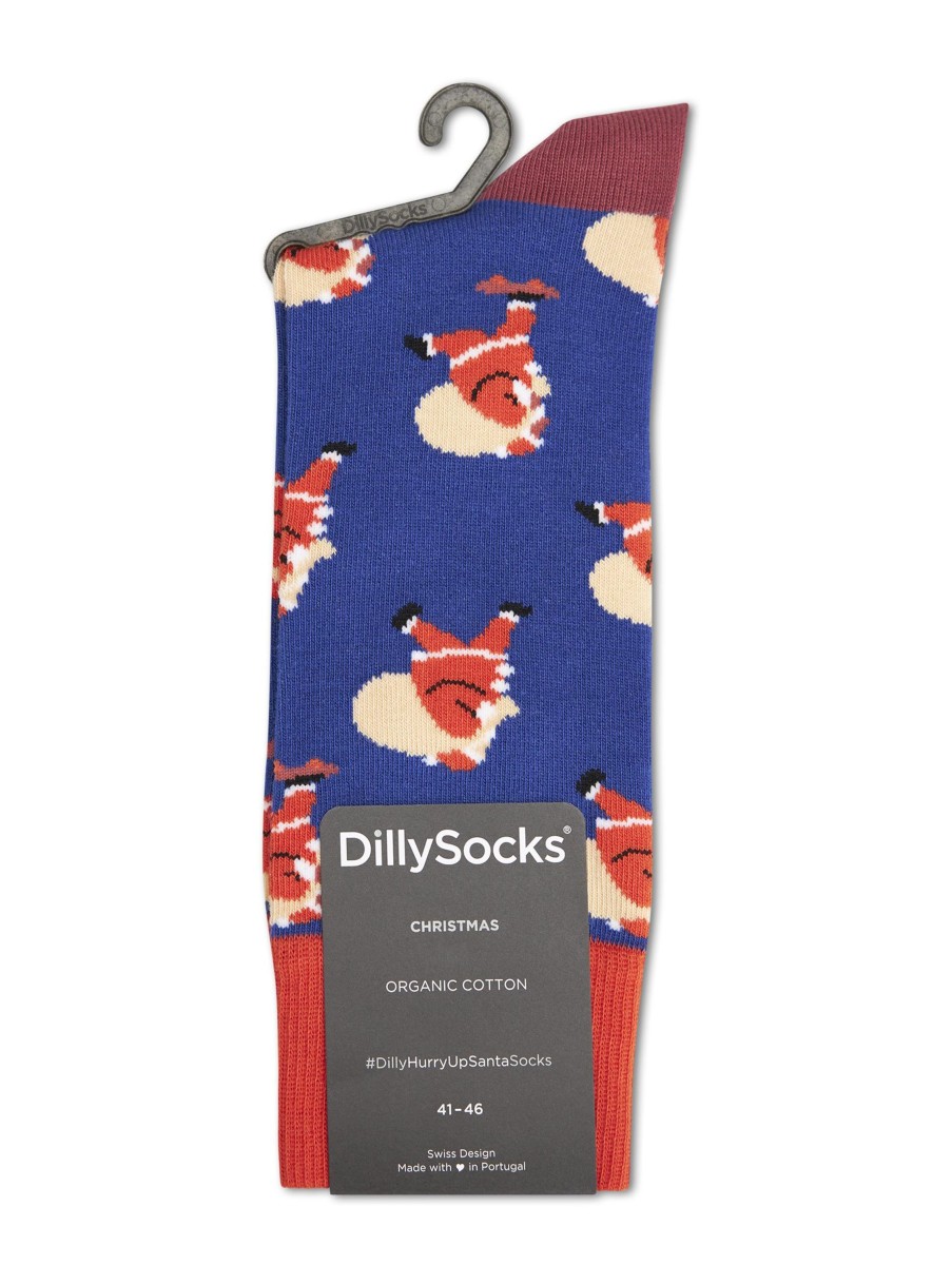 Manner Dilly Socks Wasche & Loungewear | Socken Hurry Up Santa Marine