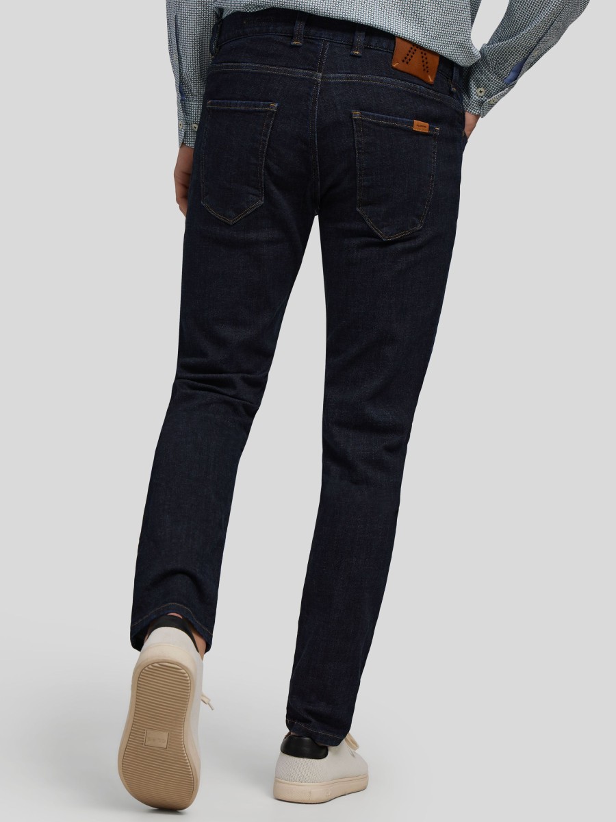 Manner Alberto Jeans | Jeans Im Slim Fit Raw Denim Marine