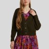 Frauen Rich&Royal Pullover & Strick | Strickjacke Aus Grobstrick Schlamm