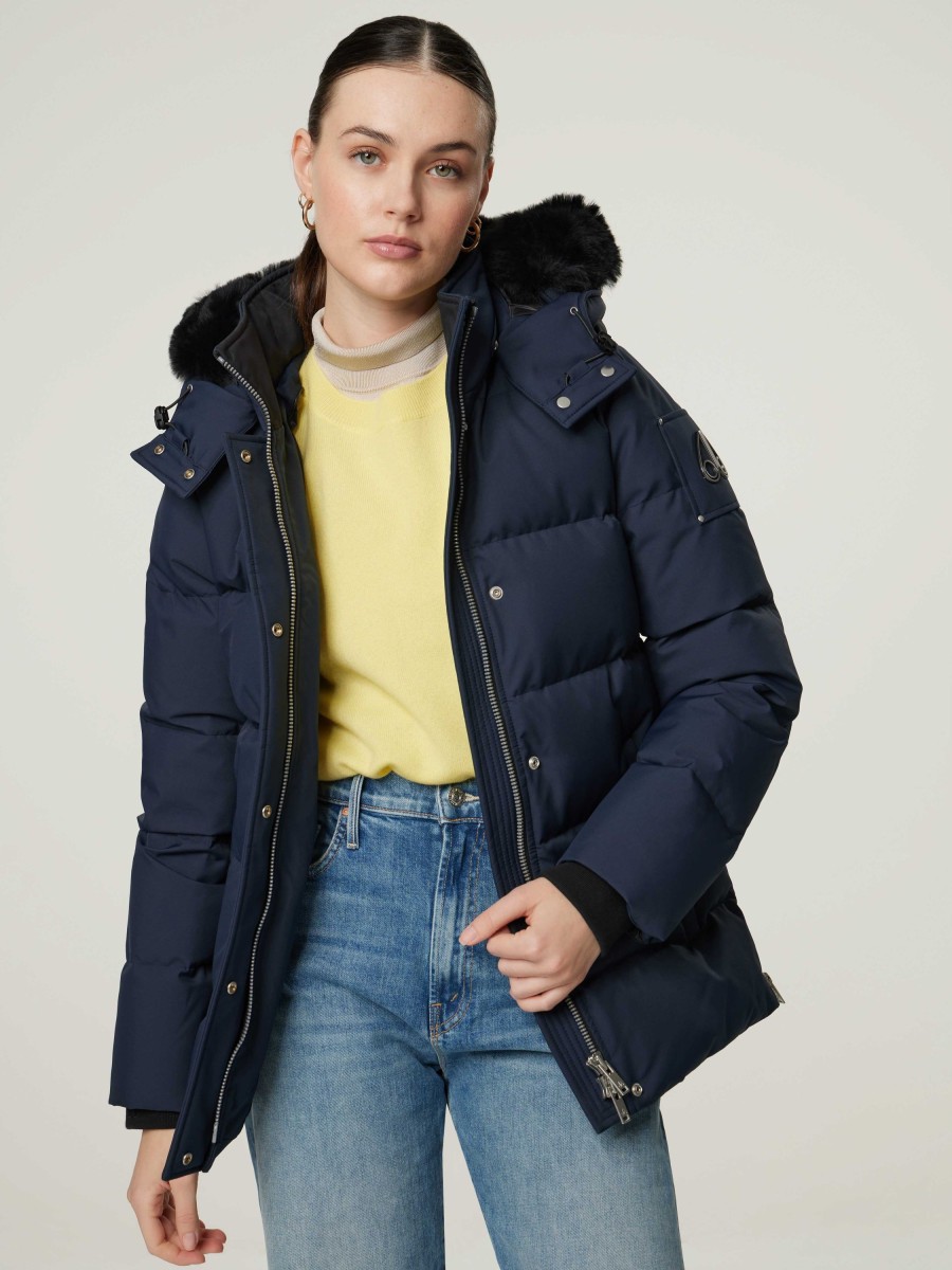 Frauen Moose Knuckles Jacken | Daunenjacke Cloud Astoria Marine