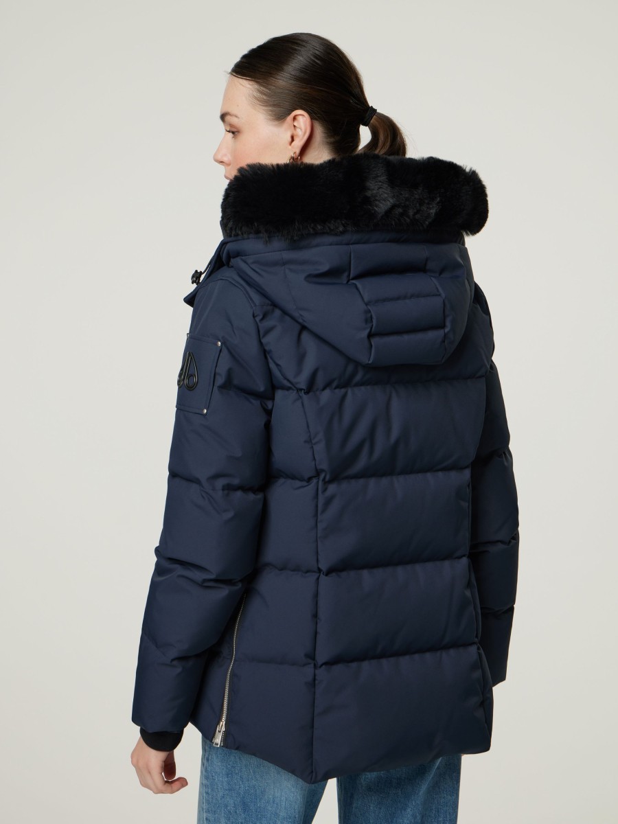 Frauen Moose Knuckles Jacken | Daunenjacke Cloud Astoria Marine