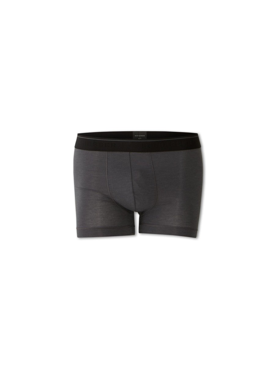 Manner Schiesser Wasche & Loungewear | Boxershorts Im Personal Fit Grau