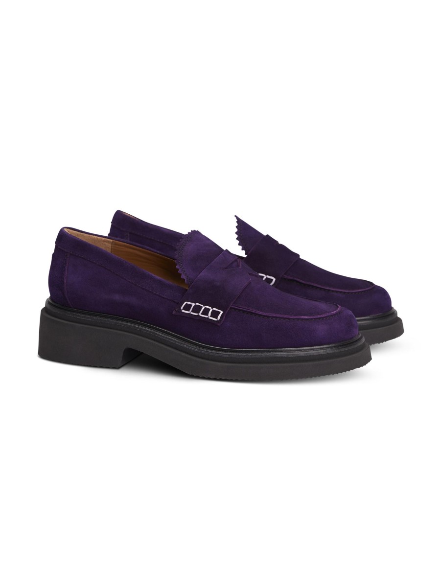 Frauen Donna Carolina Halbschuhe | Moccasins Mary Violett