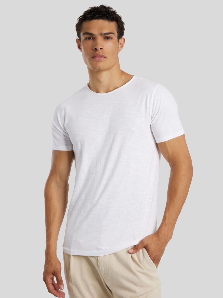 Manner Paul T-Shirts & Shirts | T-Shirt Im Slim Fit Weiss