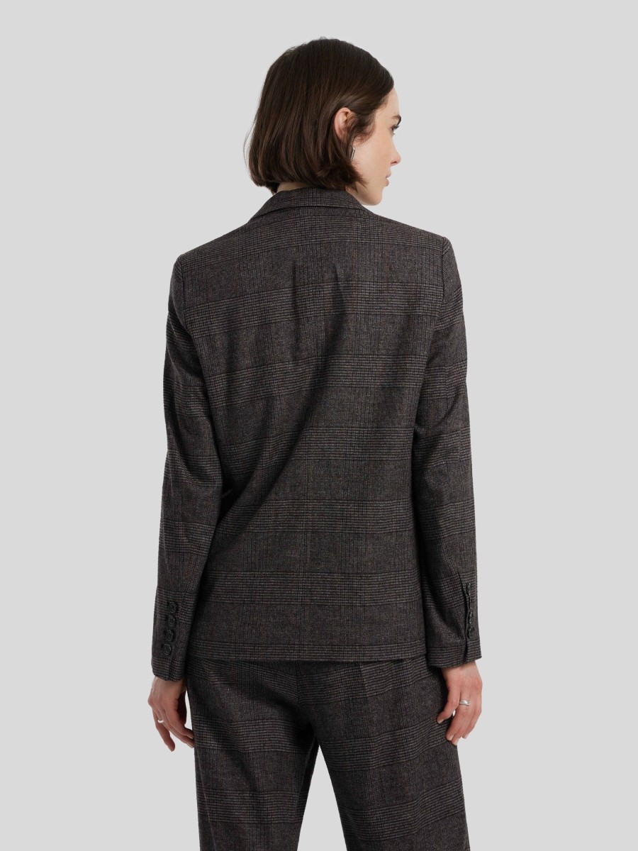 Frauen Luisa Cerano Blazer | Blazer Mit Karo Braun