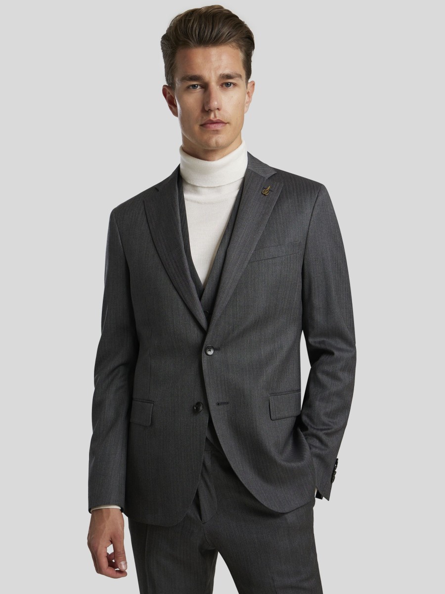 Manner Paoloni Anzuge | Anzug 3-Teilig Slim Fit Grau