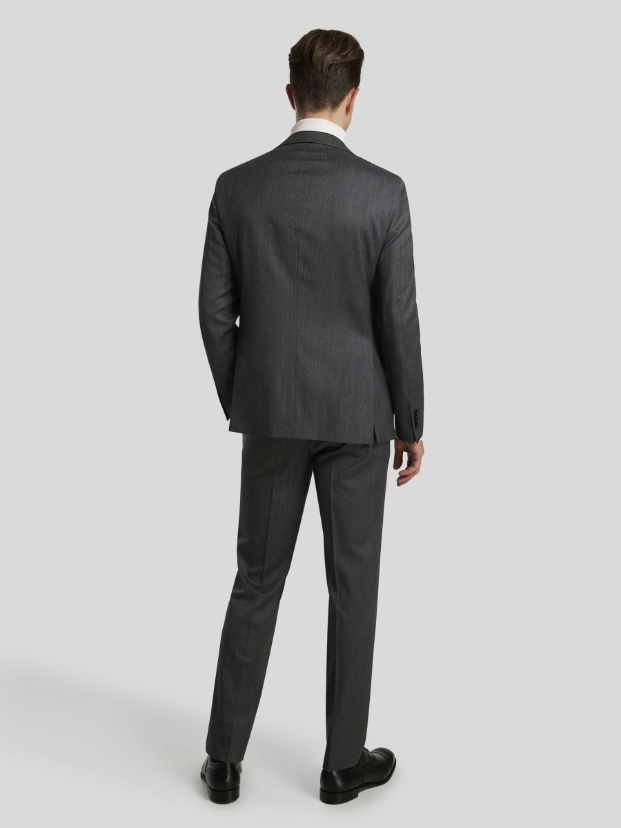 Manner Paoloni Anzuge | Anzug 3-Teilig Slim Fit Grau