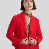 Frauen Marc Cain Blazer | Kurzer Wollblazer Rot