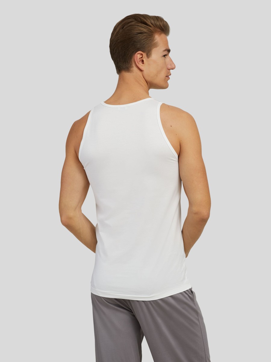 Manner Zimmerli Wasche & Loungewear | Tanktop Pure Comfort Weiss