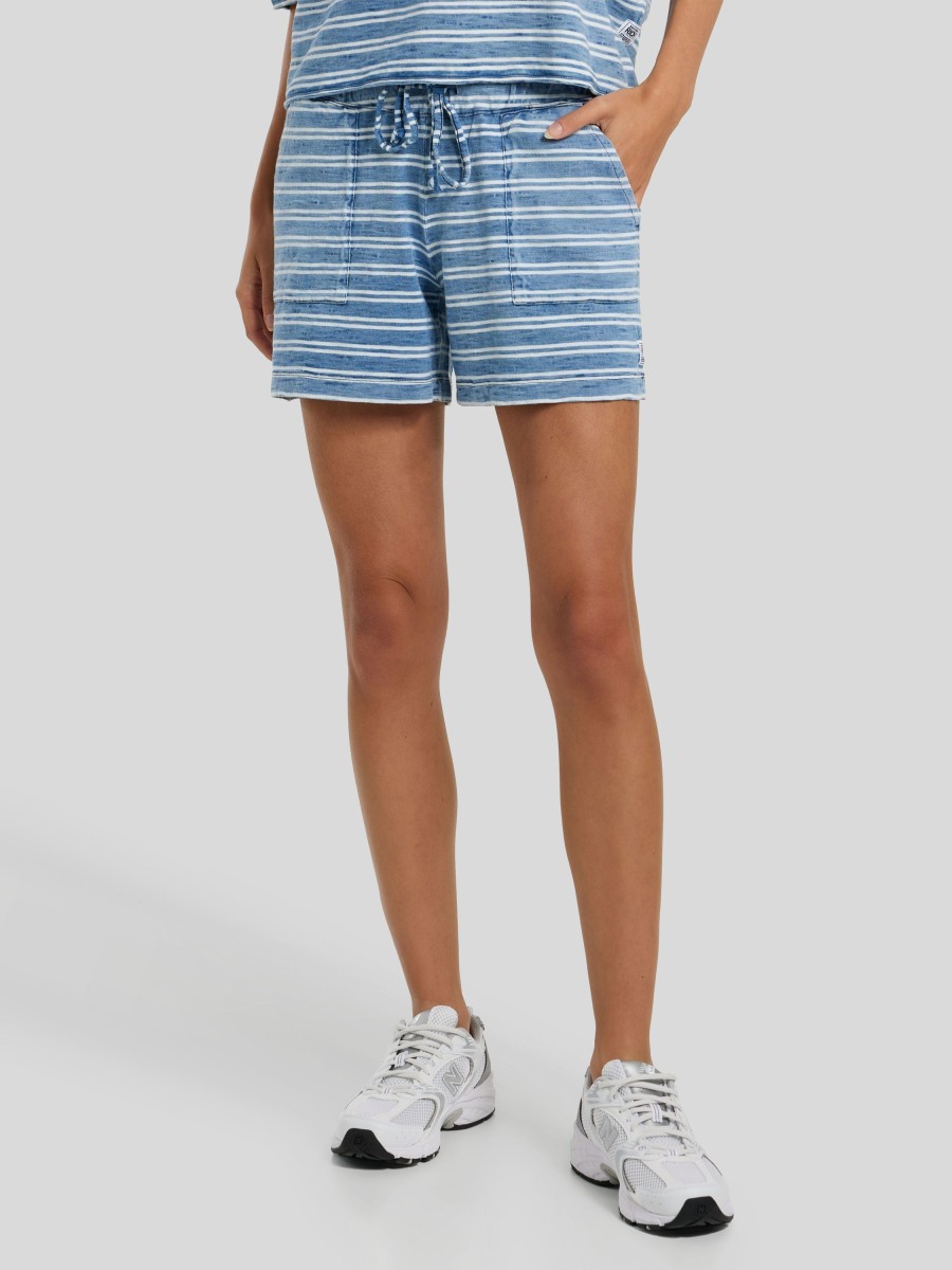 Frauen Better Rich Wasche & Loungewear | Shorts In Streifen Mittelblau