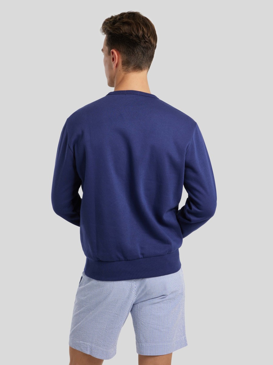 Manner Polo Ralph Lauren Men Hoodies & Sweatshirts | Sweatshirt Mit Logo Marine