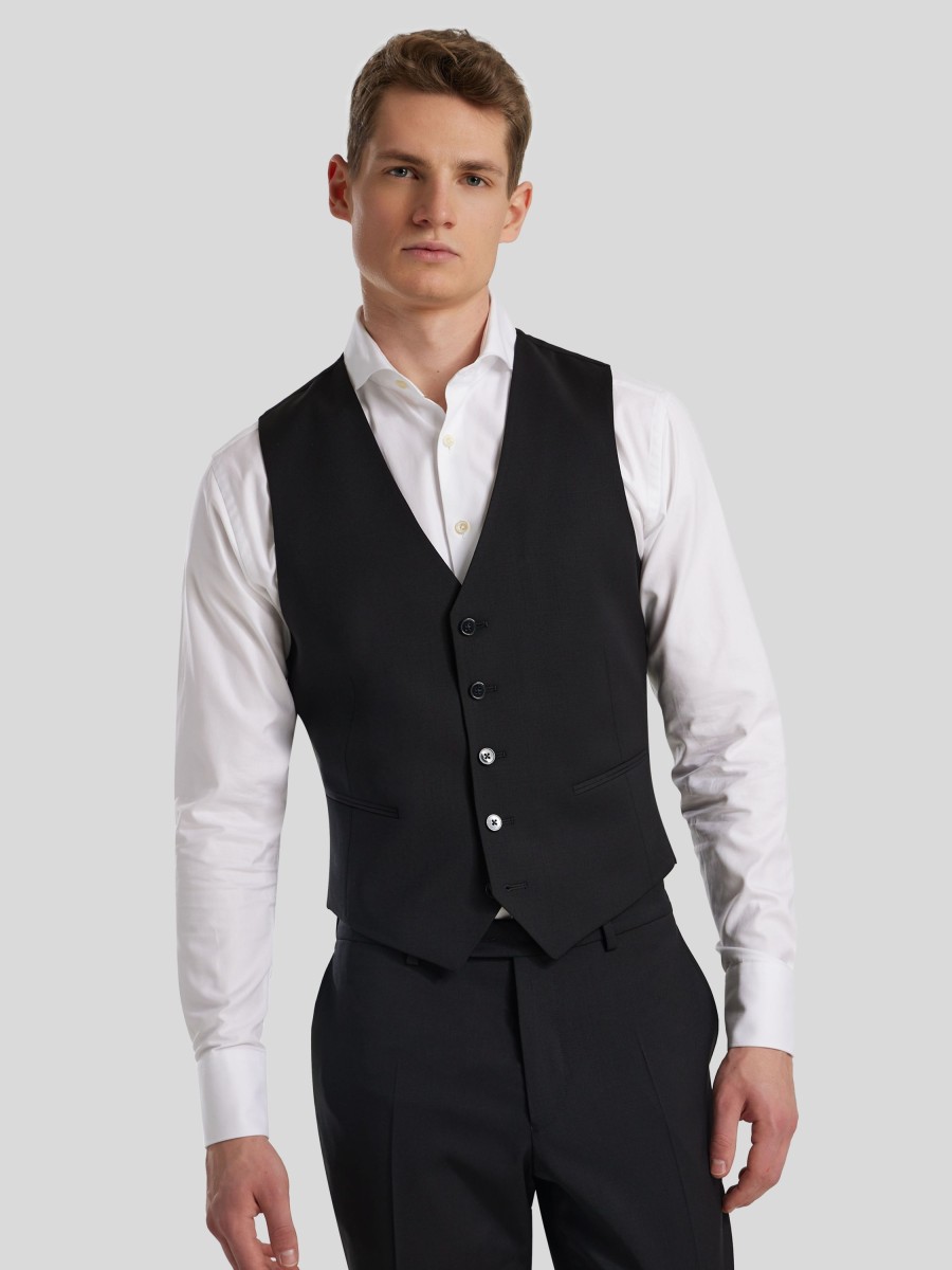 Manner Paul Gilets & Westen | Gilet Im Slim Fit Schwarz