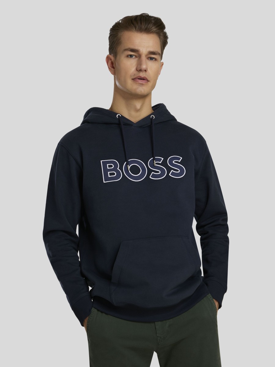 Manner BOSS Casual Hoodies & Sweatshirts | Hoodie Mit Logo Marine