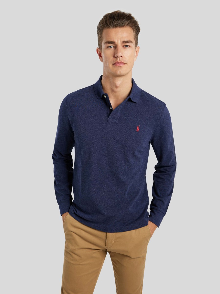 Manner Polo Ralph Lauren Men Polo-Shirts | Polo-Shirt Im Extra Slim Fit Marine