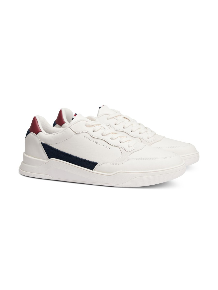 Manner Tommy Hilfiger Sneakers | Sneaker Mit Logo Ecru