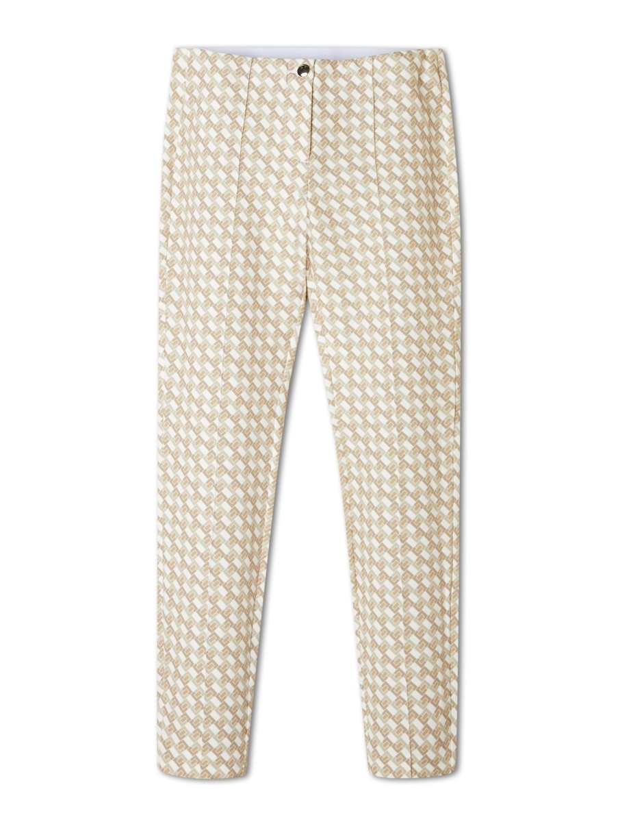 Frauen Mac Hosen | Hose Mit Print Anna Beige