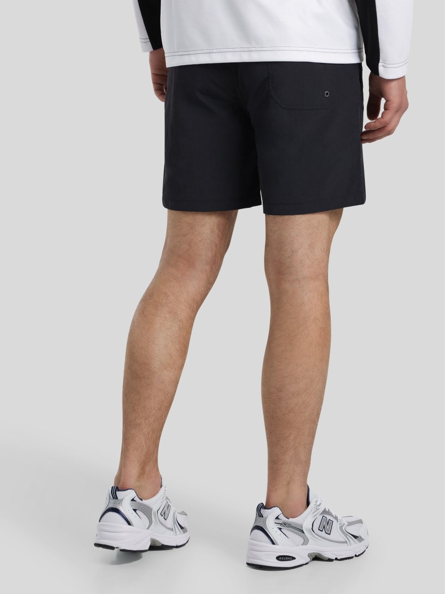 Manner AllSaints Shorts | Shorts Mit Logo Schwarz