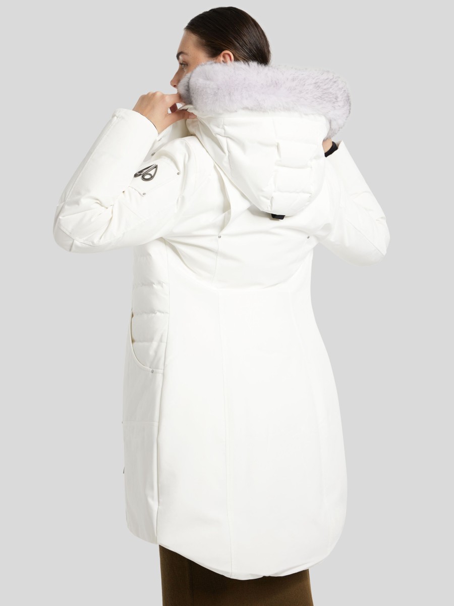 Frauen Moose Knuckles Mantel | Daunenparka Cloud Parka Weiss