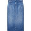 Frauen Mother Rocke & Jupes | Jeansjupe The Pencil Pusher Mittelblau