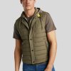 Manner Parajumpers Gilets & Westen | Steppweste Mit Material-Mix Oliv