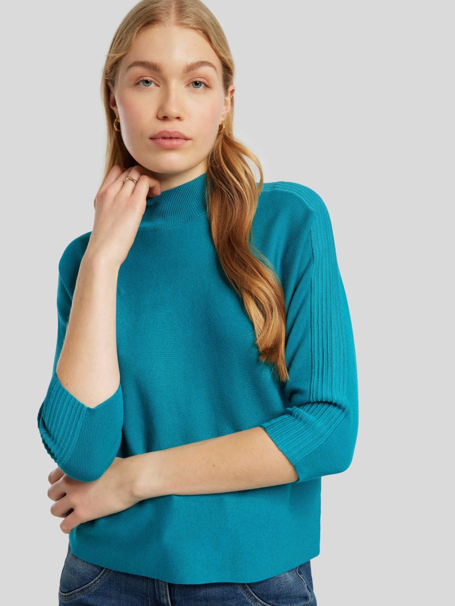 Frauen Comma Pullover & Strick | Strickpullover Petrol