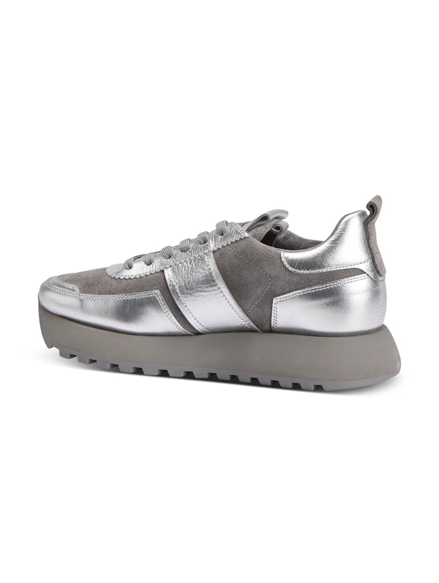 Frauen Kennel&Schmenger Sneakers | Sneaker Mit Glanz Silber