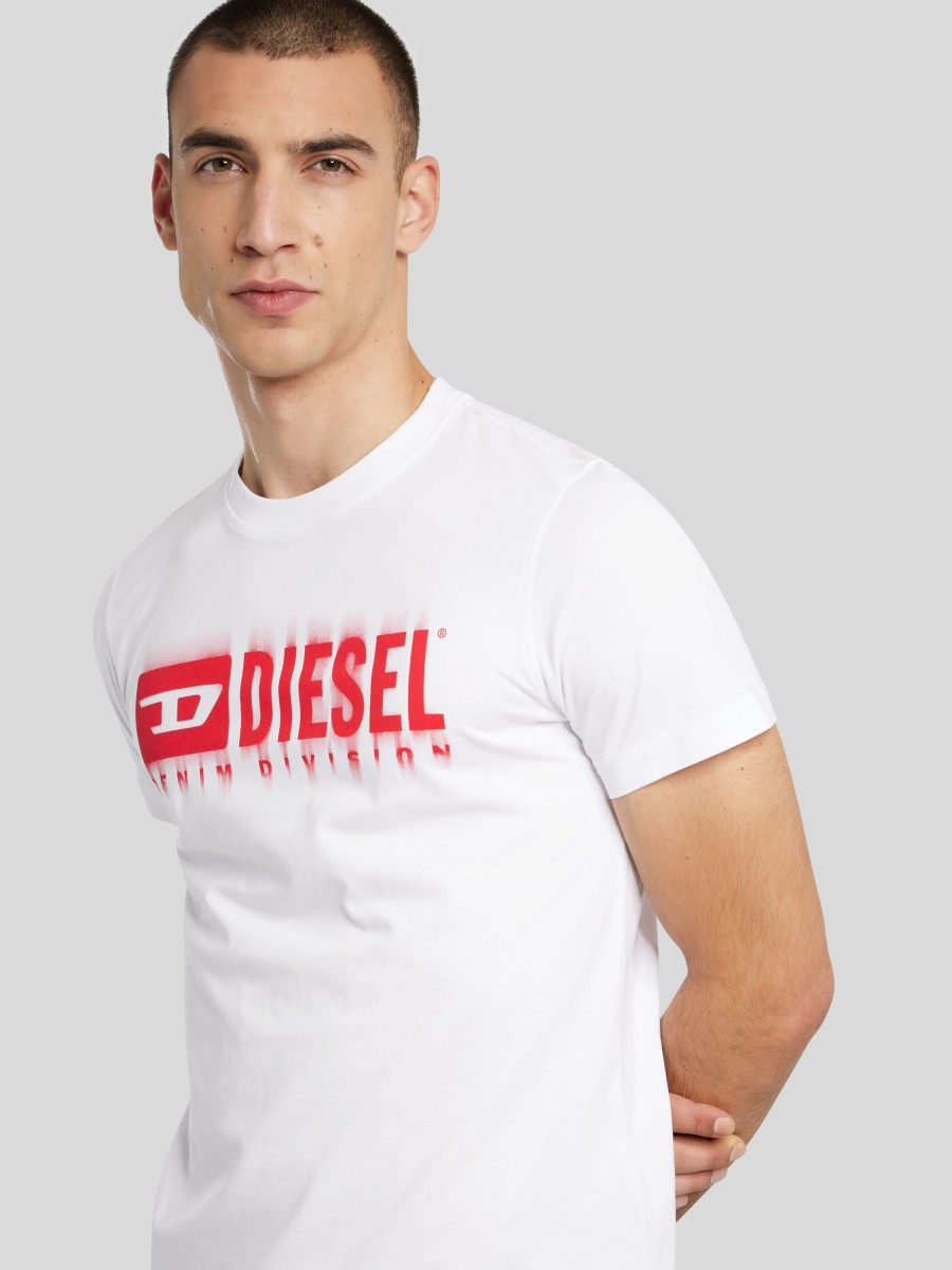 Manner Diesel T-Shirts & Shirts | T-Shirt Mit Logo Weiss