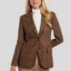 Frauen Max Mara Weekend Blazer | Blazer Kariert Dorico Braun