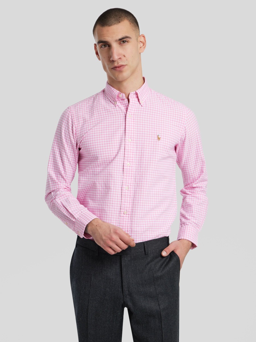 Manner Polo Ralph Lauren Men Hemden | Kariertes Hemd Im Custom Fit Rosa