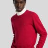 Manner Tommy Hilfiger Pullover & Strickjacken | Strickpullover Mit Logo Bordeaux