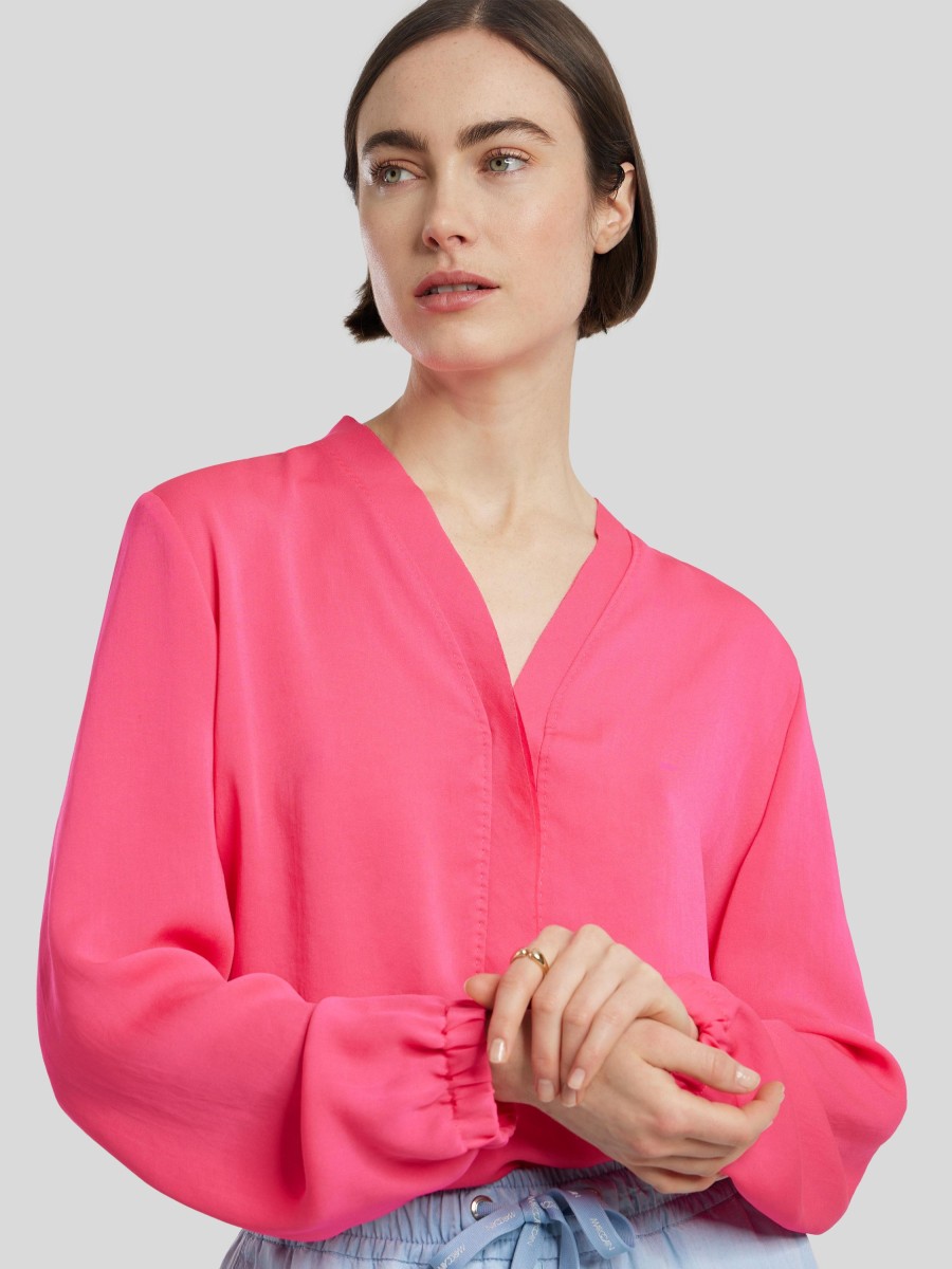 Frauen Marc Cain Blusen & Tuniken | Bluse Mit Ziernaht Pink